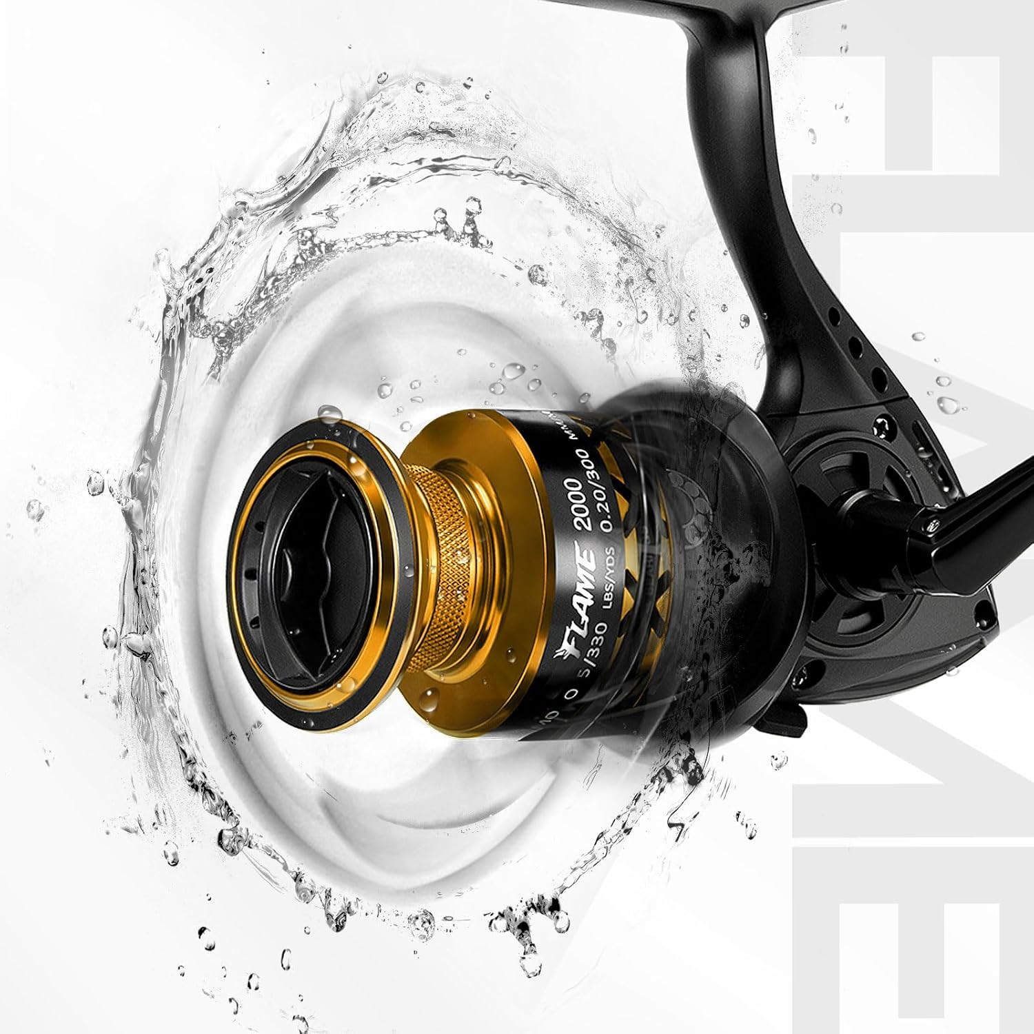 Flame Spinning Reels, Lightweight 9+1BB Ultra Smooth Spinning Fishing Reels, 19.