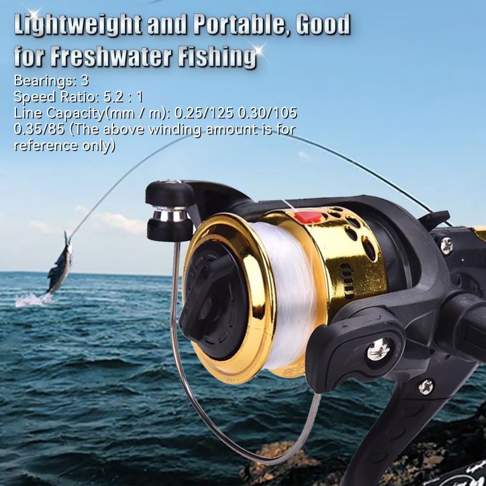 Baitcast Reel, High Quality Freewheel Spinning Reel with Line Pressure Regulator and Flap…