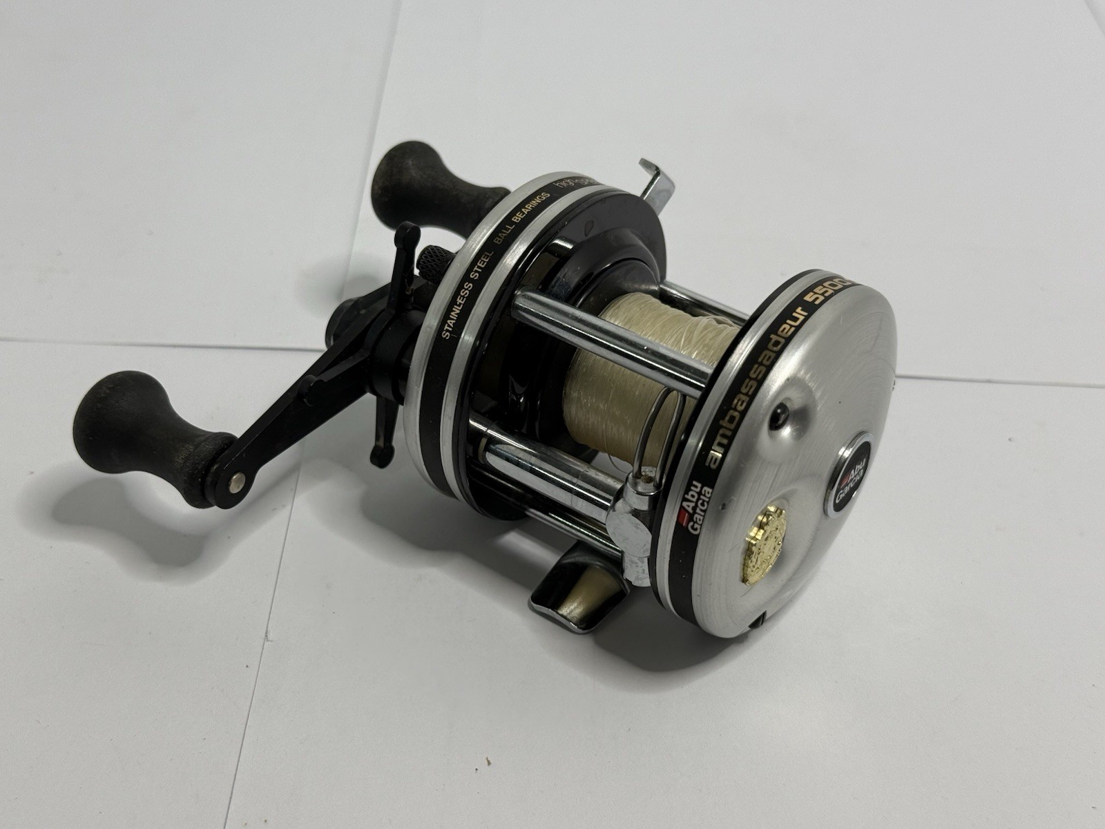 Vintage Abu Garcia Ambassadeur 5500C Silver Casting Reel RH Retrieve