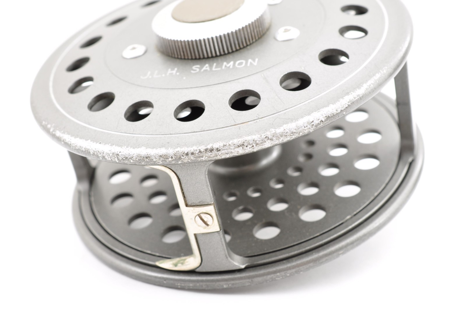 Hardy J.L.H. Salmon 101mm 41mm Line #8-9 Silver Used Fly Reel Fishing Japan
