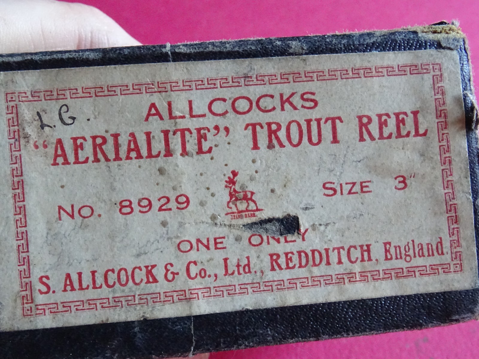 A GOOD BOXED 3″ ALLCOCK AERIALITE TROUT FLY FISHING FISHING REEL + AGATE GUARD