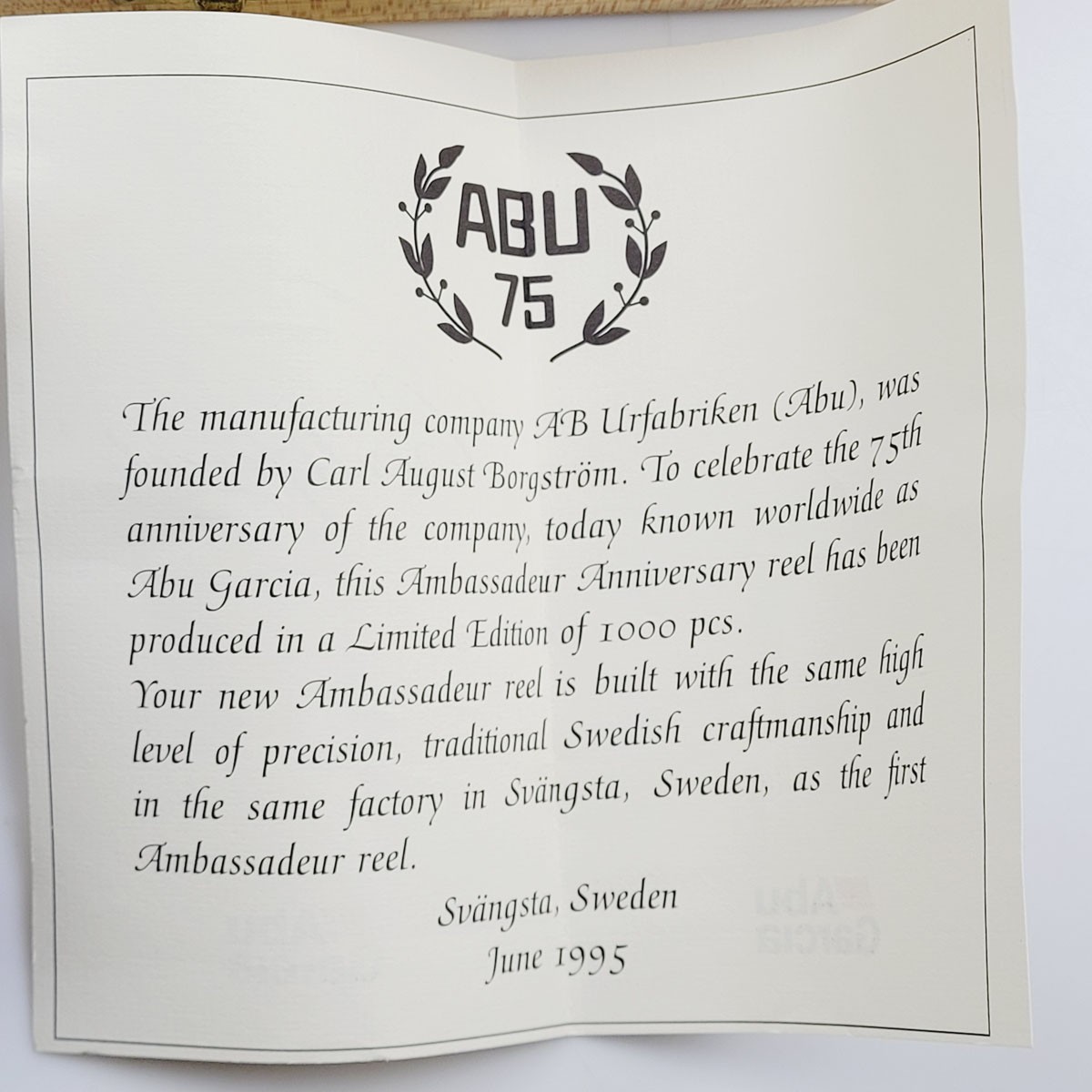 Abu Ambassadeur 75th Anniversary Reel – Chrome 5000 in Wood Box