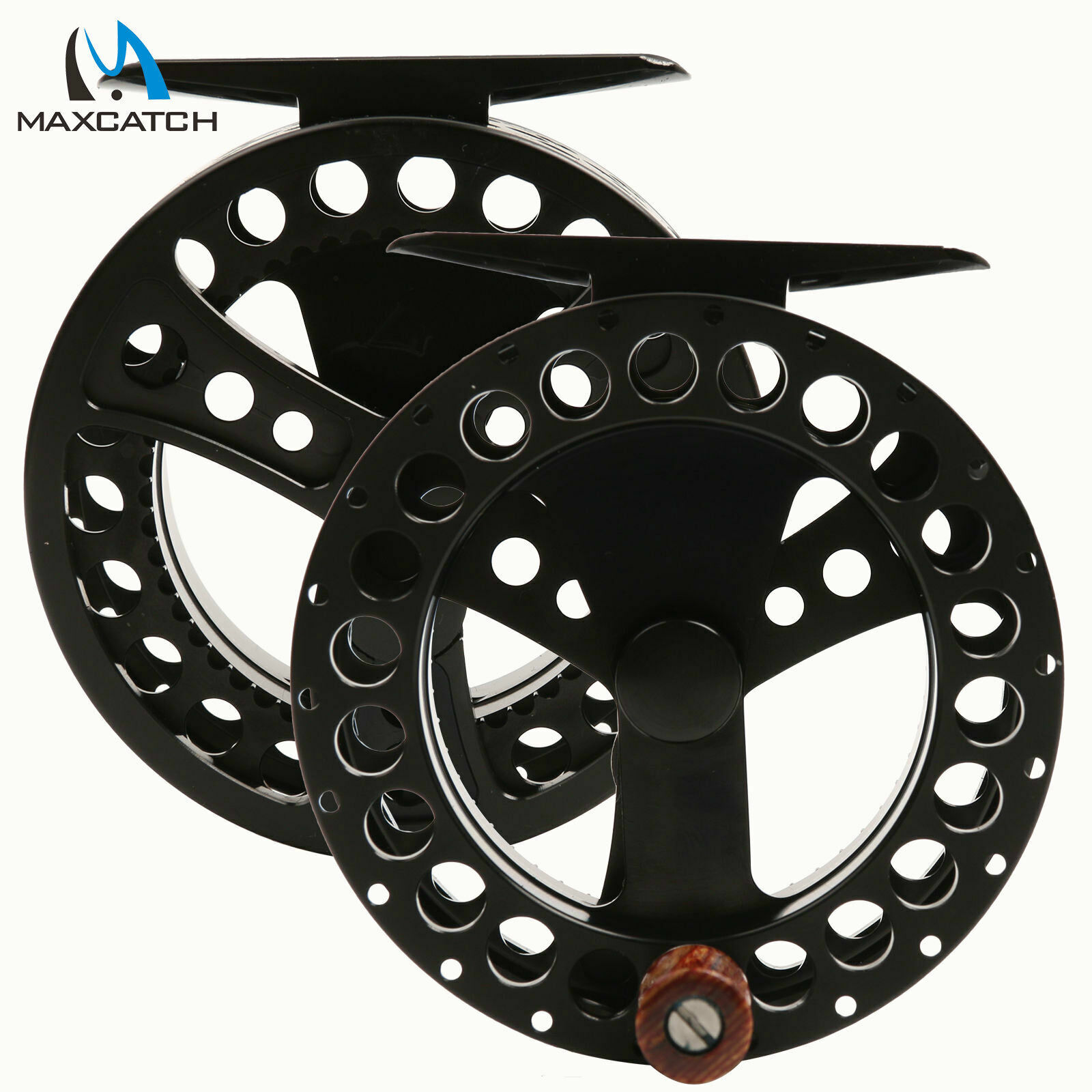 Maxcatch 2/3 3/4WT Clicker Reel CNC Machined Black Aluminium Fly Fishing Reel