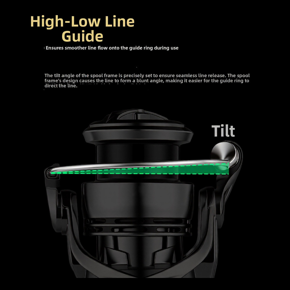 4 Tooth Line Control Reel Carbon Body Shallow Cup for Smooth Retrieval
