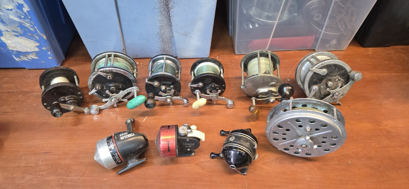 Vintage DEEP SEA REEL Lot Of 10, Penn Pflueger, Viking, Etc