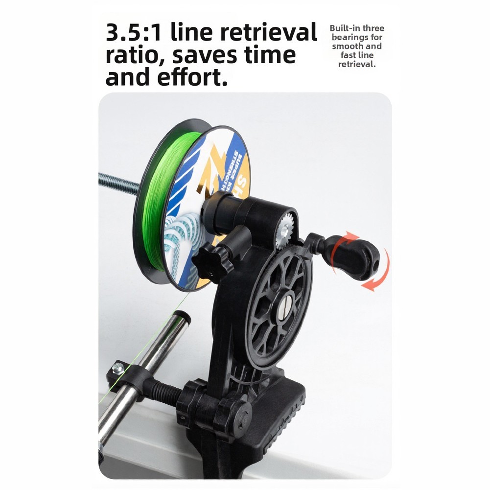 Aluminum Fishing Reel with 3.5:1 Speed Ratio Angled Outlet for Reduced Drag