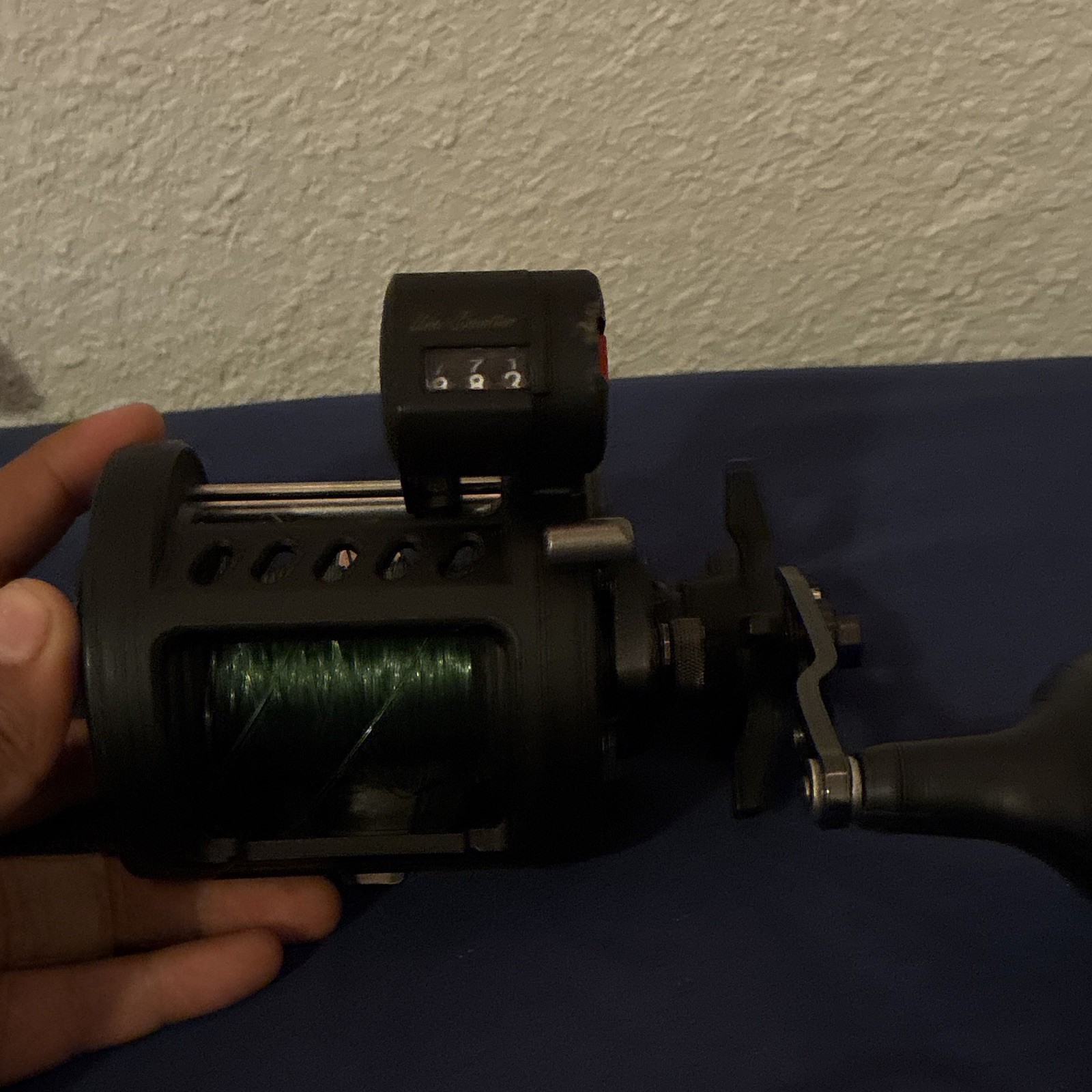 St. Croix Right-Hand Trolling Reel with Line Counter, Black/Silver