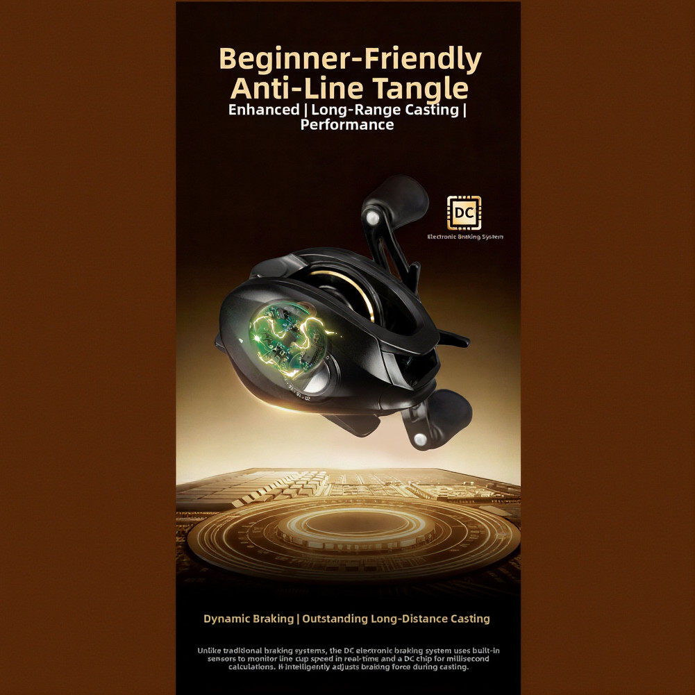 Lightweight AO DC Water Drop Fishing Reel 153g with Intelligent Brake System