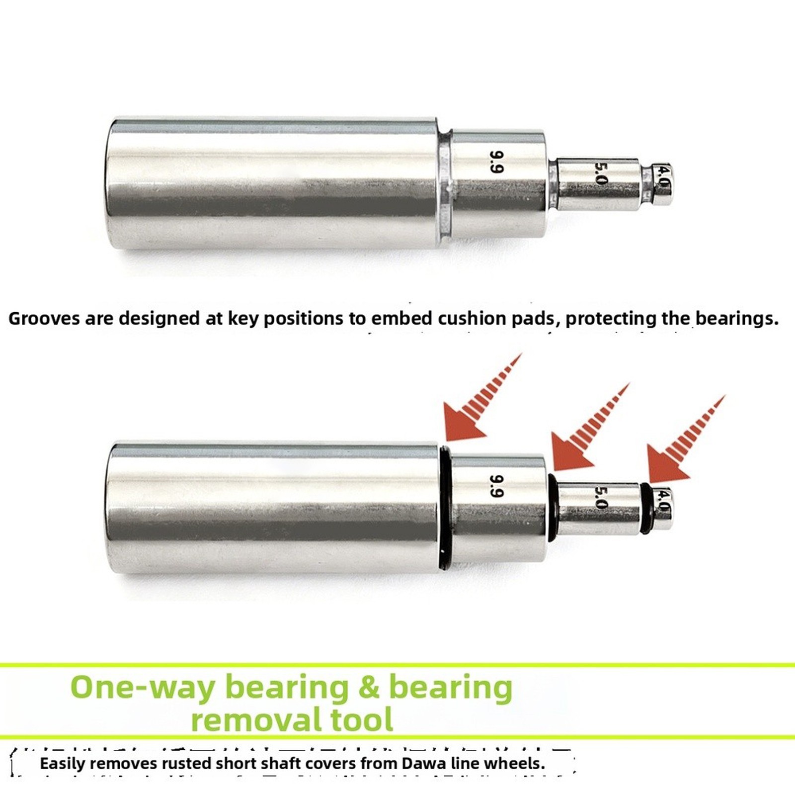 Unidirectional Bearing Disassembly Tool for Most Fishing Reel Applications