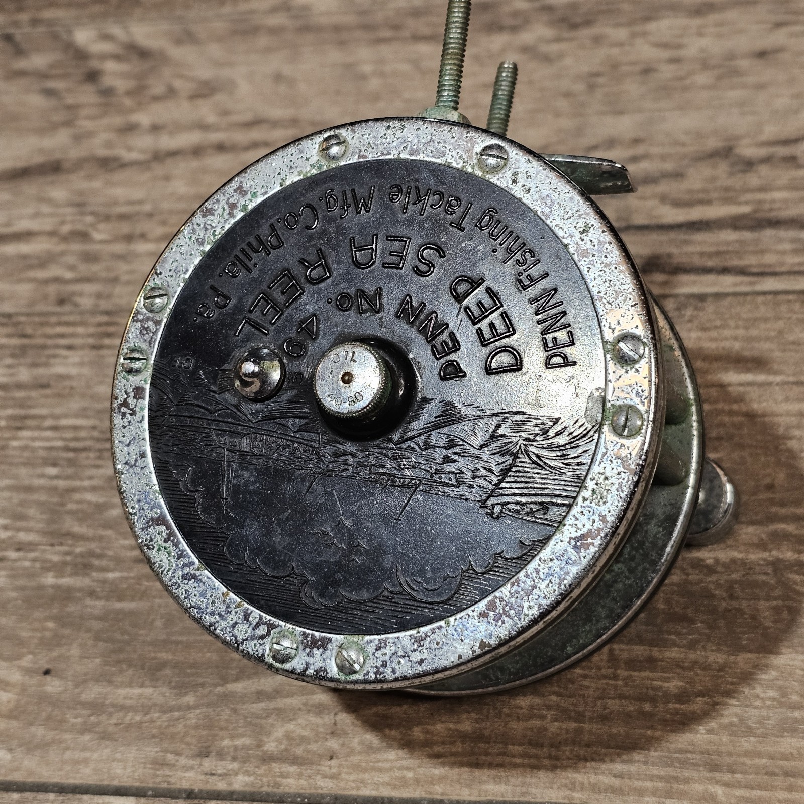 Vintage Penn No. 49 Super Mariner Fishing Reel Deep Sea