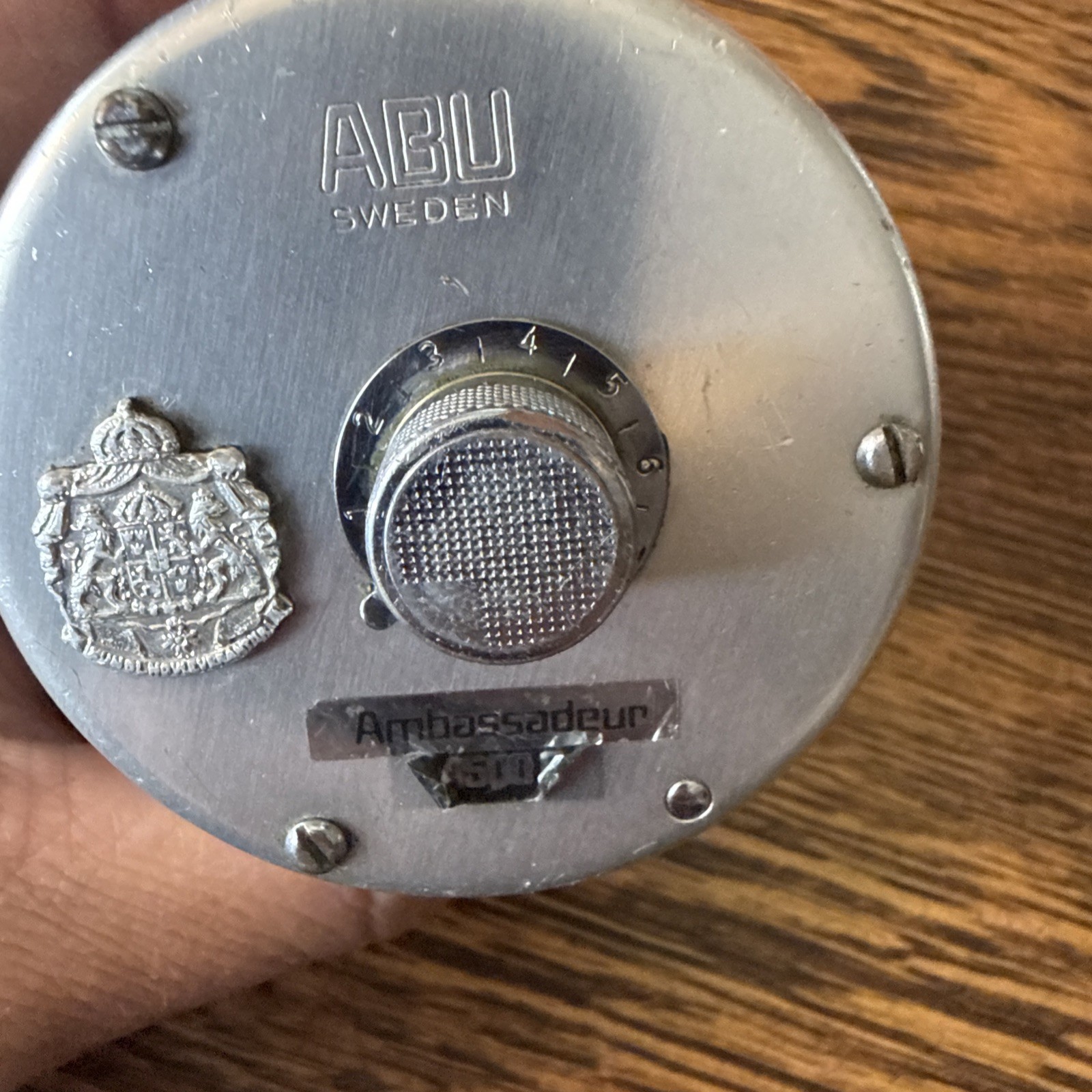 Vintage Abu Garcia Ambassador 4500C # 770400 Fishing Reel Silver Works great