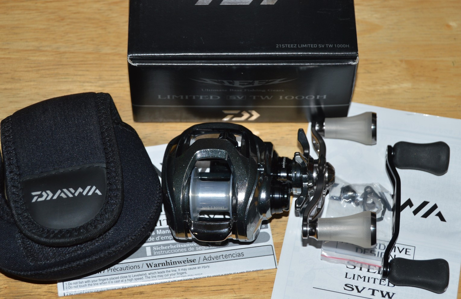 daiwa STEEZ limited SV TW 1000H baitcast 7.1:1 12 bearing spool handle upgrades