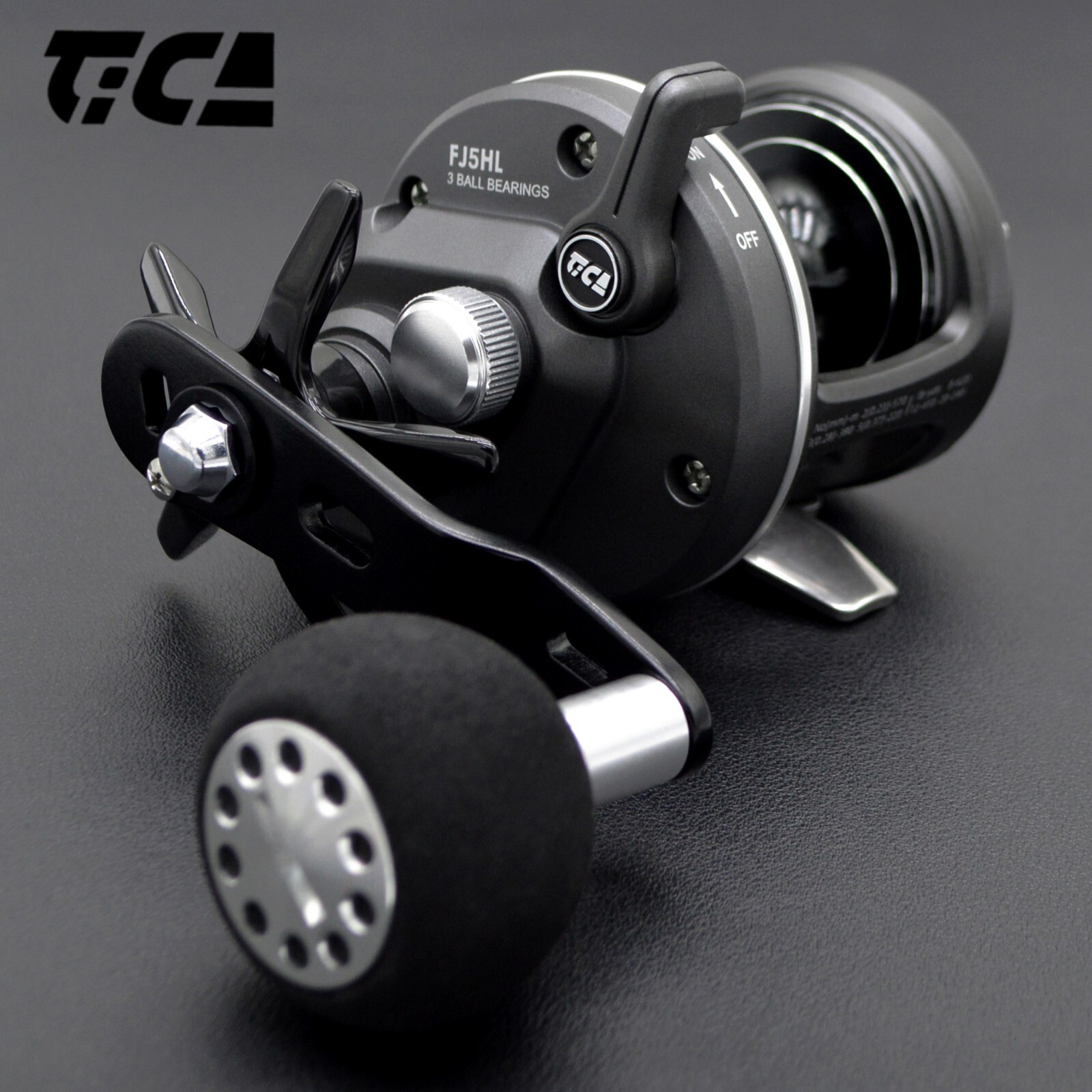 TICA FJ5HL Boat Drum Reel 40.5 IN Line Retrieved Rate Left Hand Trolling Fishing