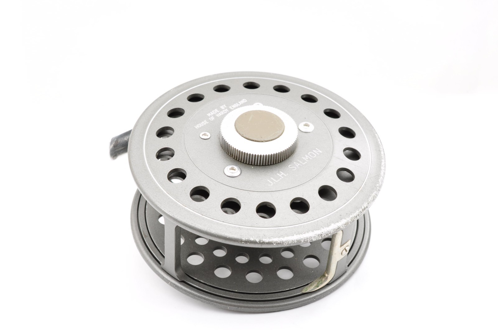 Hardy J.L.H. Salmon 101mm 41mm Line #8-9 Silver Used Fly Reel Fishing Japan