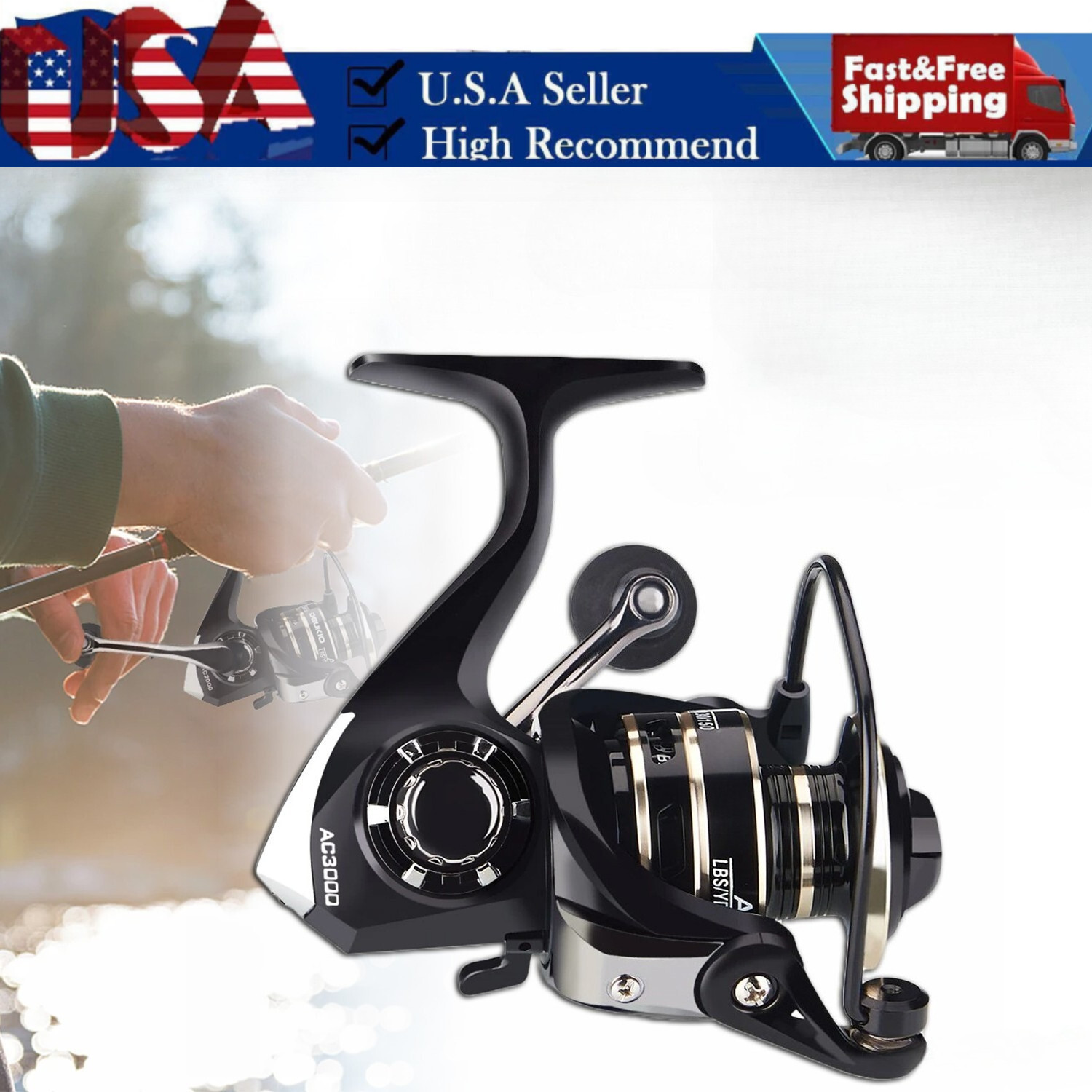 12BB Metal Spinning Fishing Reel 5.2:1 Freshwater Saltwater Left Right Hand Reel