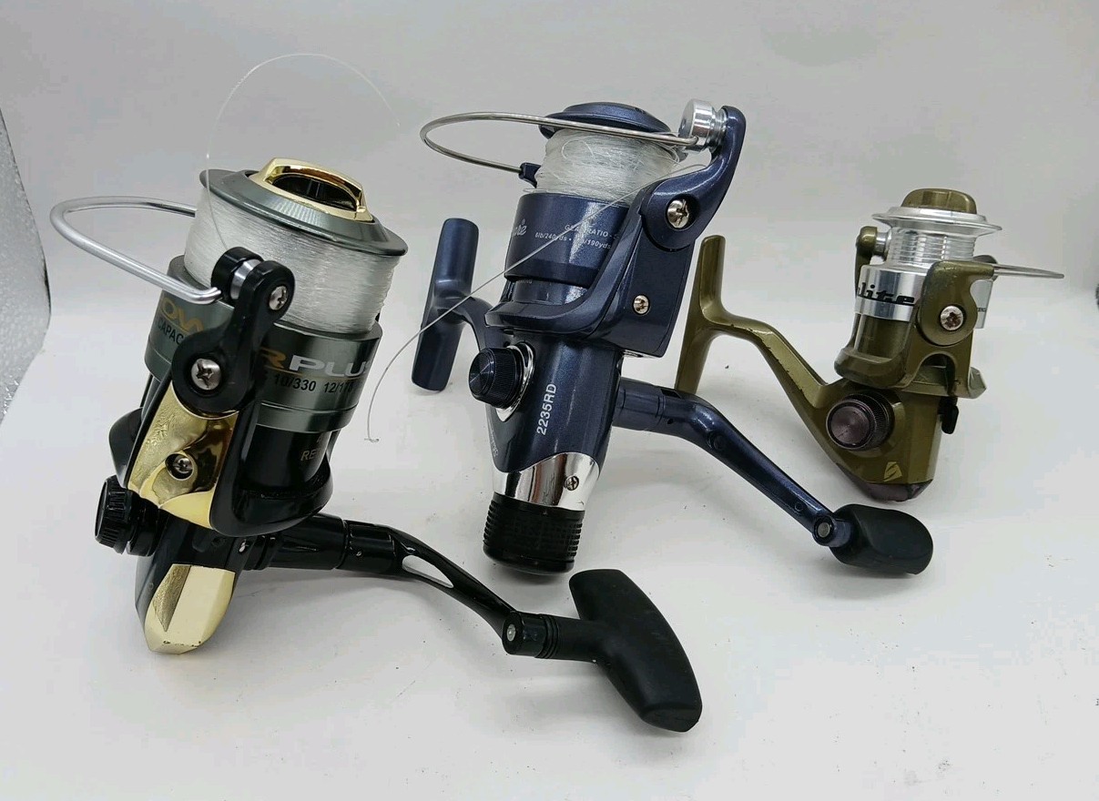 3 Spinning Fishing Reels „Microlite, Shakespeare Durango & Power Plus
