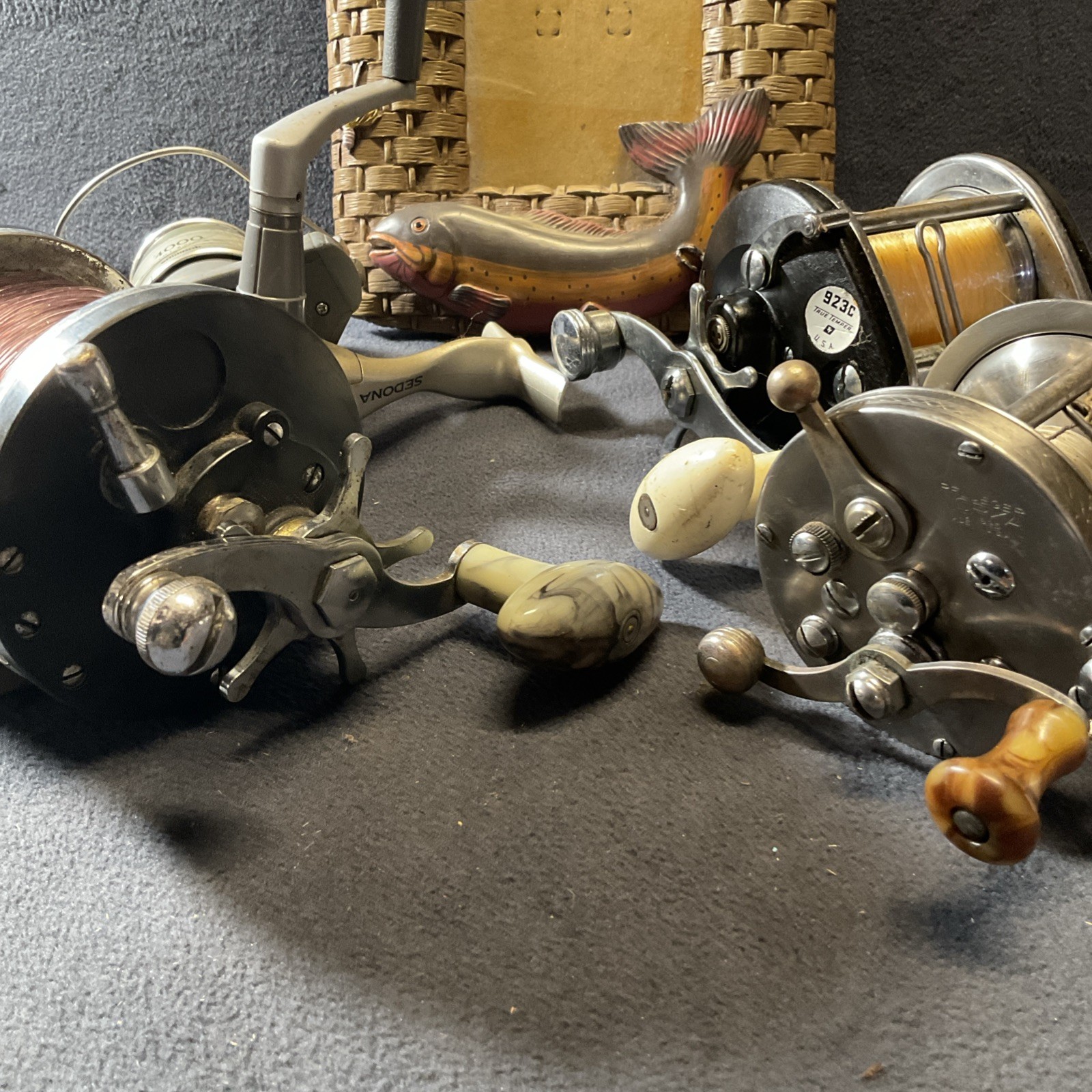 Vintage Fishing Reels And Picture Frame – Gift For Dad, Boyfriend, Husband