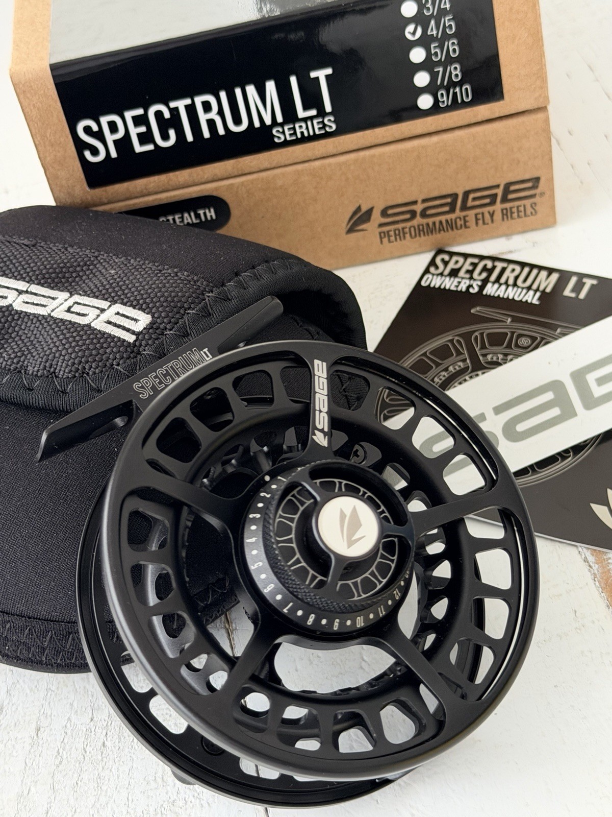 **BEAUTIFUL** 🔥SAGE SPECTRUM LT MATTE BLACK 4/5wt Fly REEL🔥~LQQK~