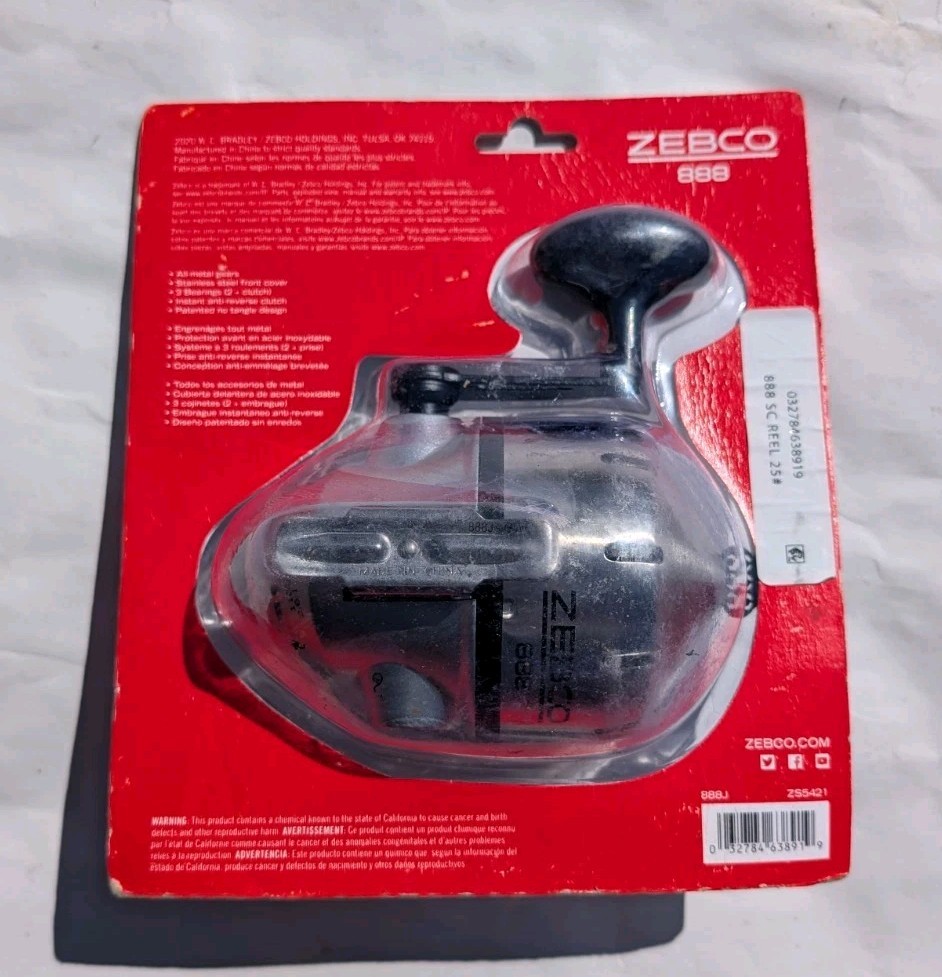 Zebco 888 Spincast Fishing Reel Size 80 25lb Line Heavy Duty