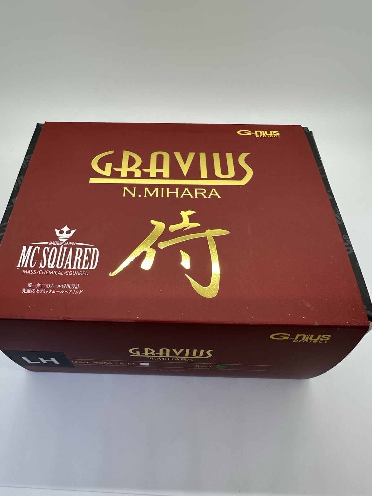 RARE G-nius project GRAVIUS SAMURAI 5.6 Left Handle Baitcasting Reel US SELLER