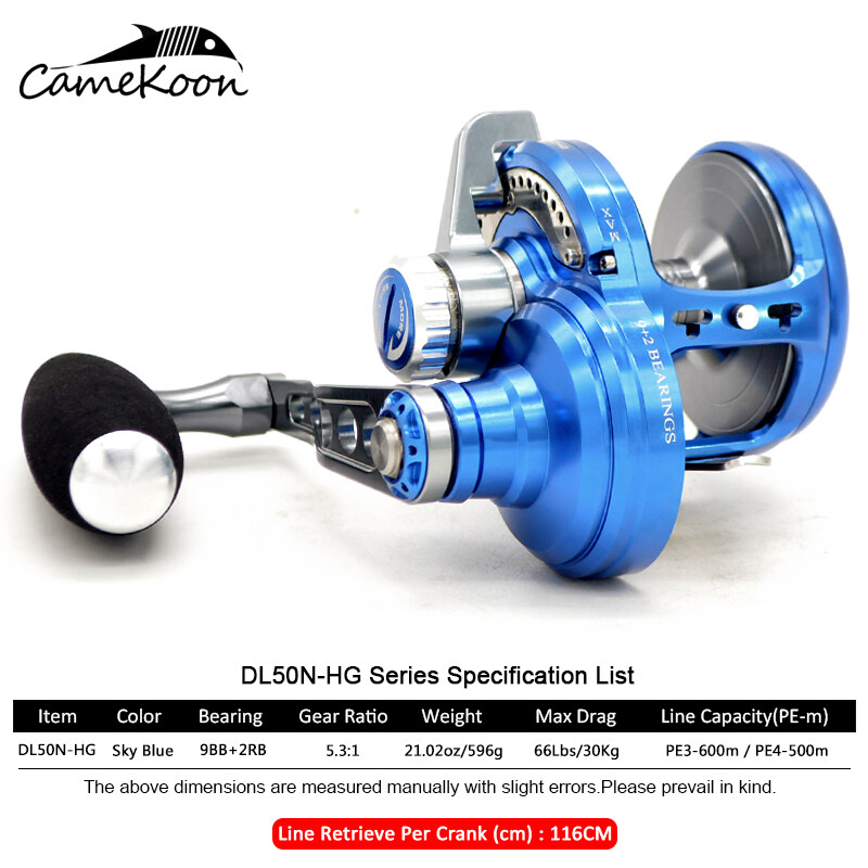 CAMEKOON Lever Drag Big Game Offshore Seafishing Multiplier Jigging Fishing Reel