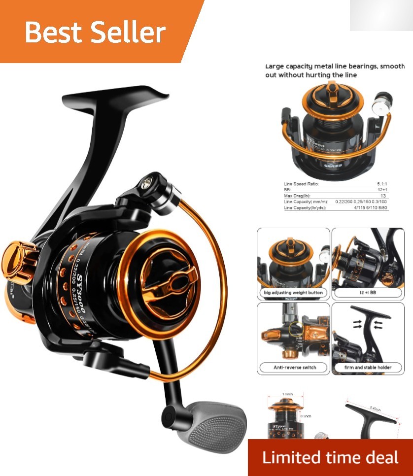 Centron Summer Spinning Reel 12+1 BB – Ultra Smooth & Lightweight Fishing Gear
