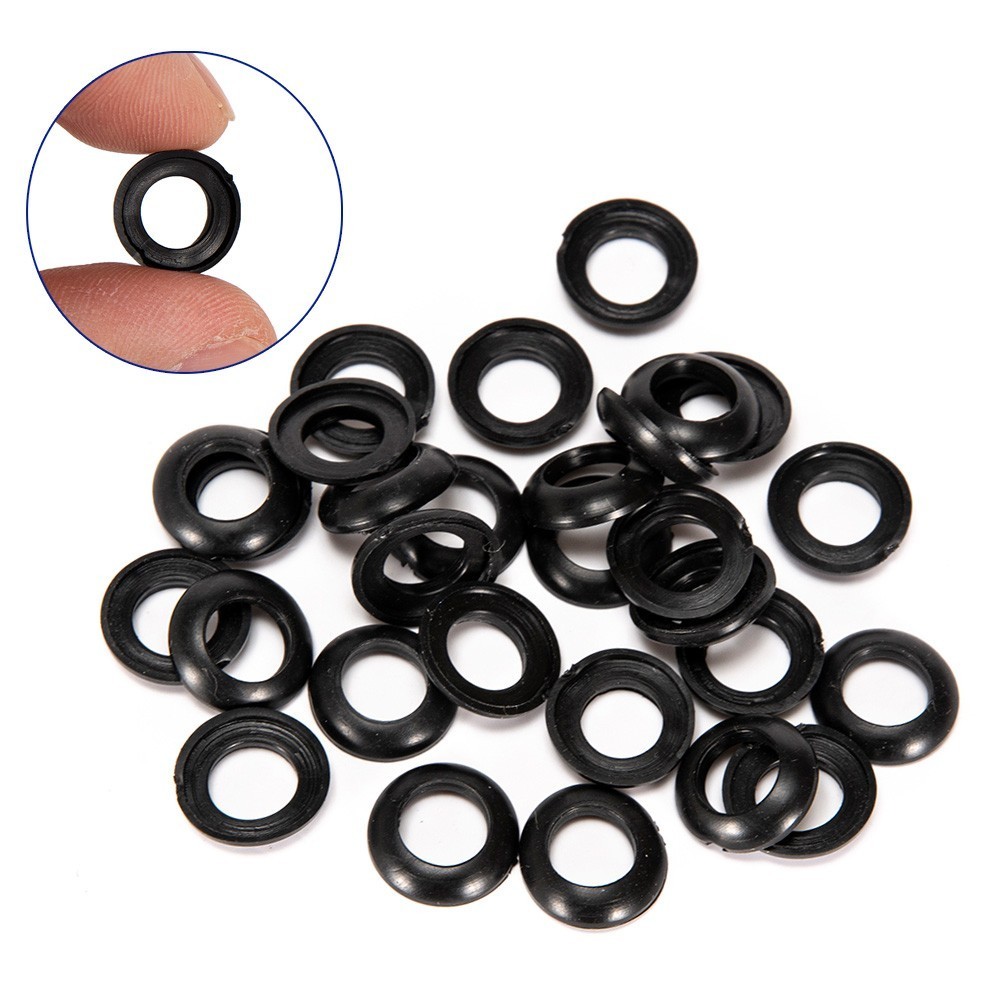 60pcs Fishing Rod Elastic Adapter Dress Rings for DIY Rod Building Work
