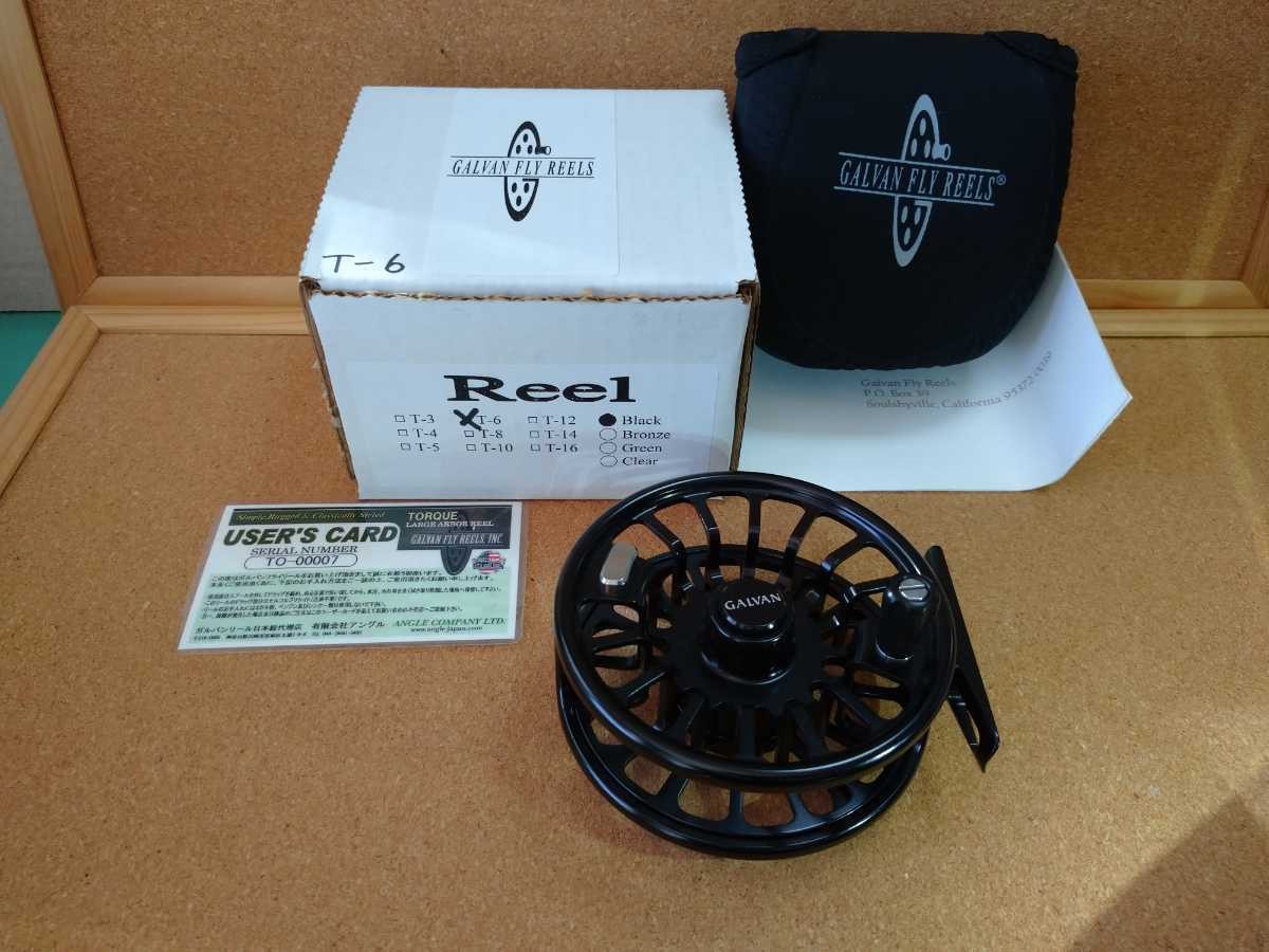 GALVAN Torque Series T-6 Fly Reel Black Right Hand Retrieve Large Arbor WF-6F+15
