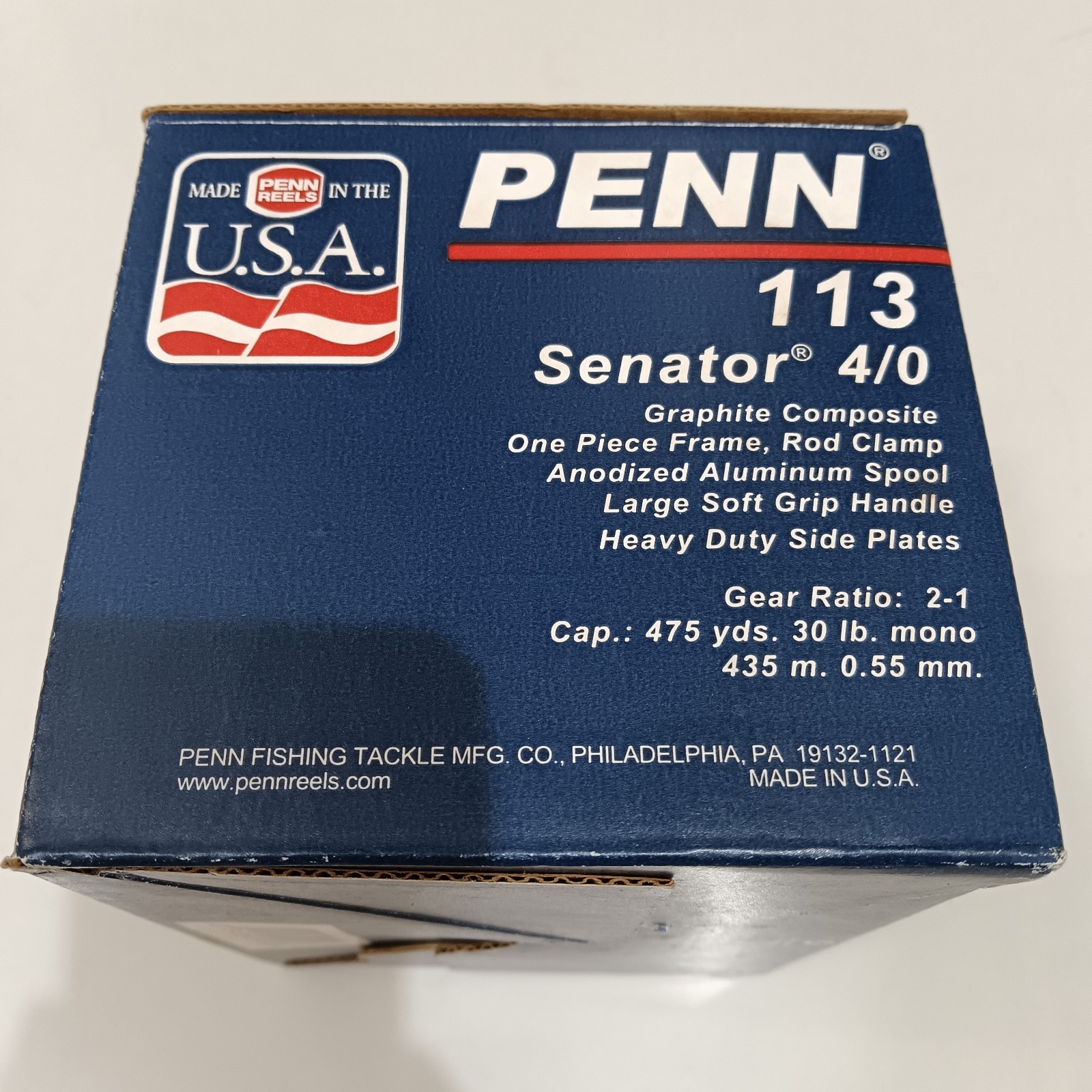 Mint NOS NIB Penn Senator 113 4/0 USA Level Wind Overhead Offshore Fishing Reel