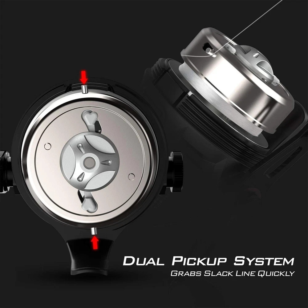 Spincast Fishing Reel – Easy Push Button Casting, 4.0:1 Gear Ratio, 5 Ball Beari