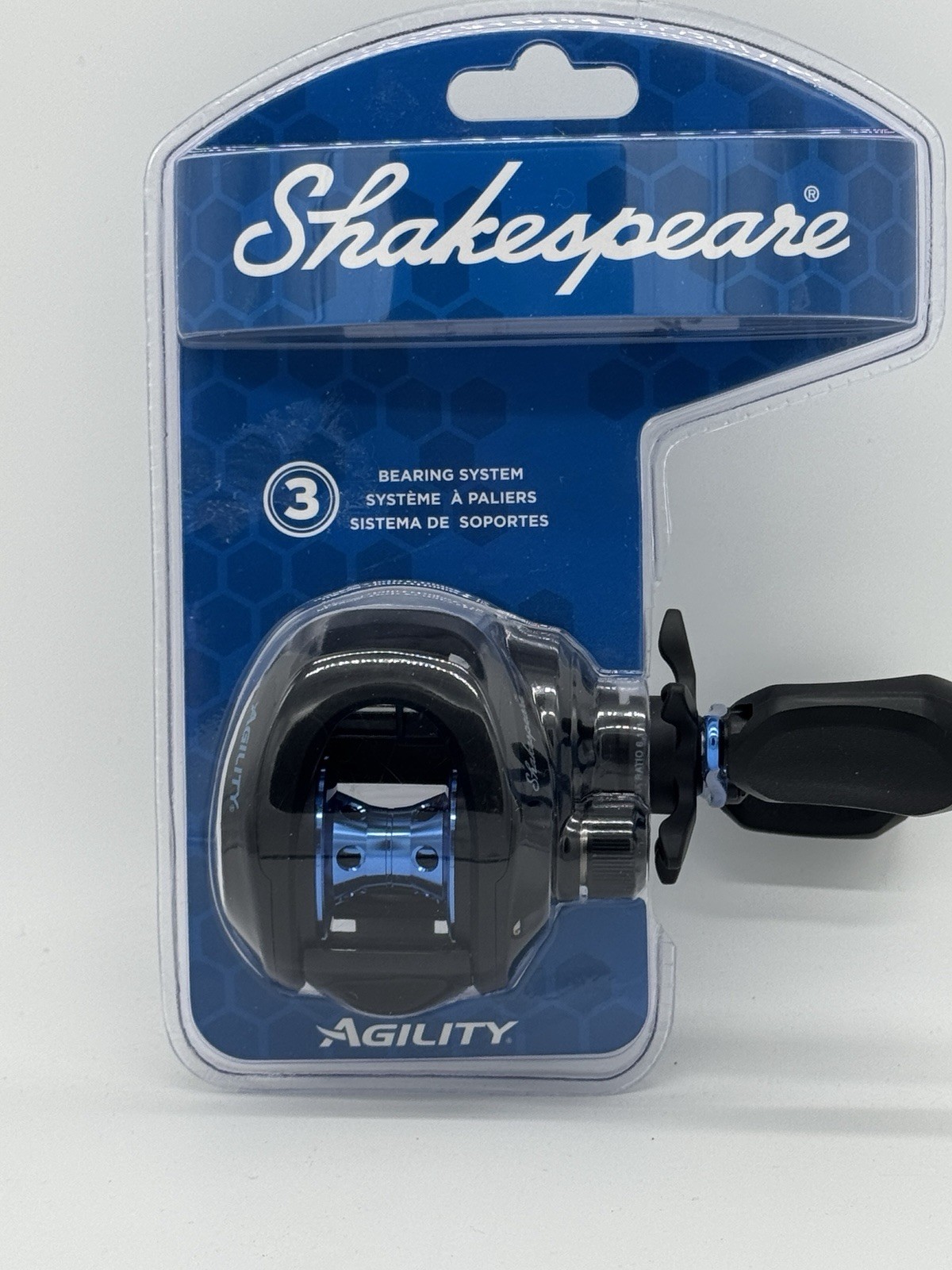 😍 Shakespear Agility Reel, Bait Casting 6.4:1, 3 Bearing Black/Blue Right-Hand