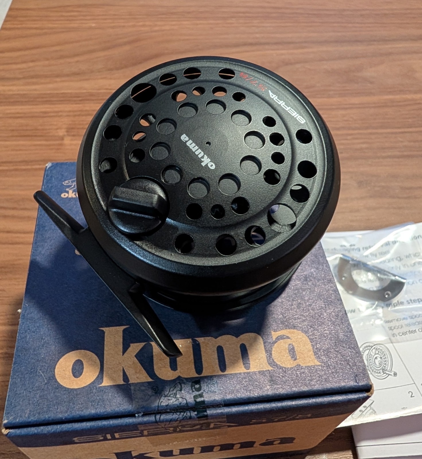 Okuma Sierra S 7/8 Fly Fishing Reel Black Die Cast Aluminum