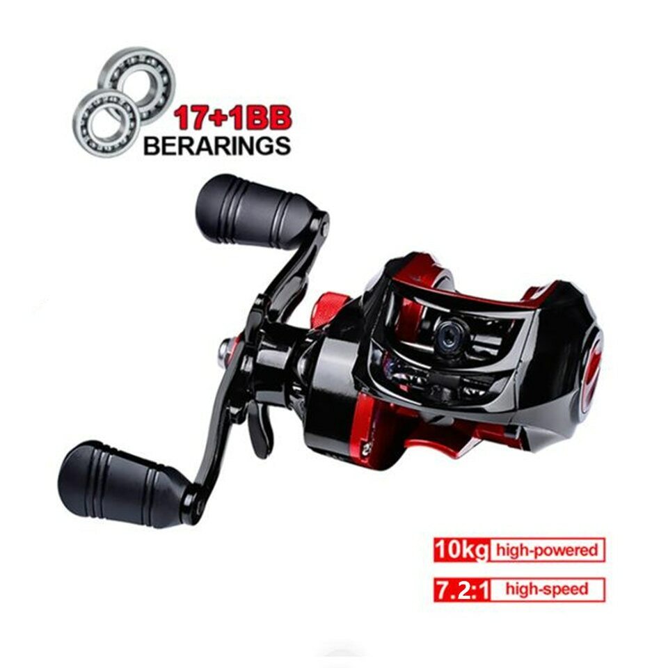 pezca lanzamiento de cebo que gira 18 + 1BB 10 kg/22LB arrastre