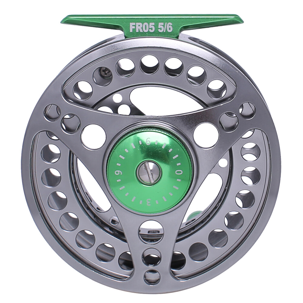 Fly Fishing Reel Large Arbor CNC-machined Aluminum Alloy Body Fly Reel 5/6 7/8wt