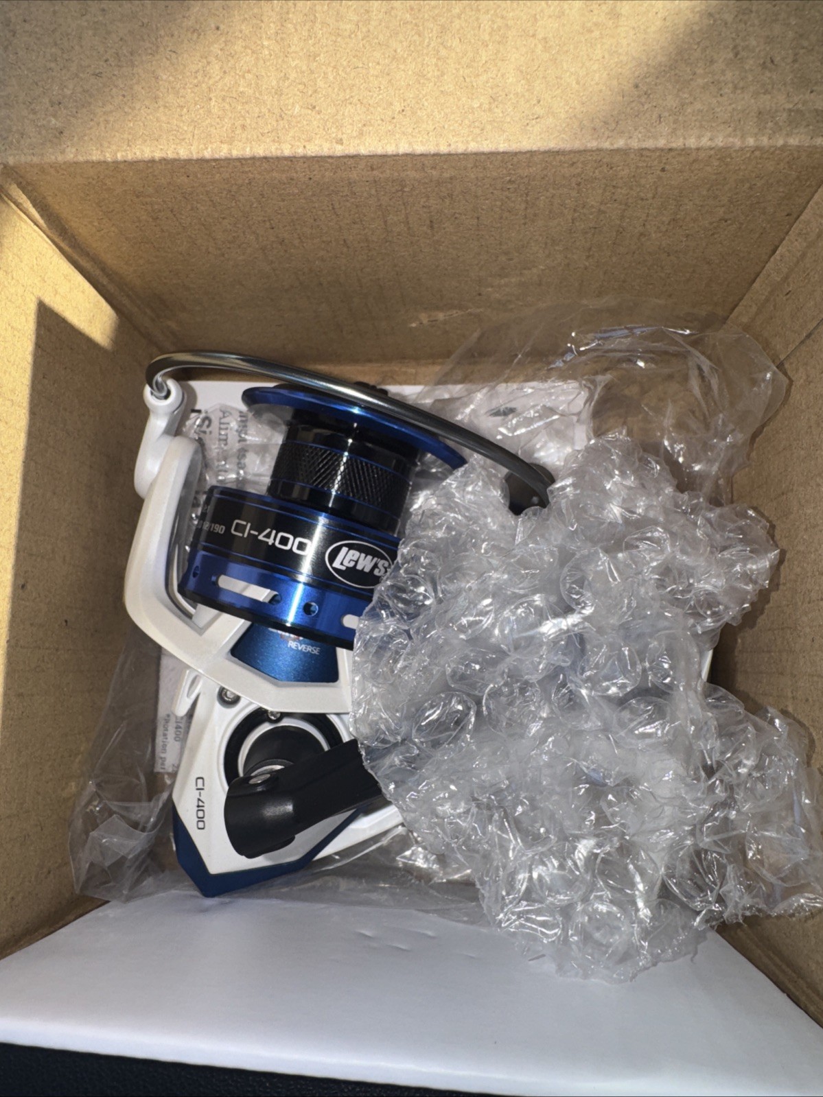 New Lew’s Custom Inshore 400 Spinning Reel 6.2:1 CI400 Saltwater Carbon Drag