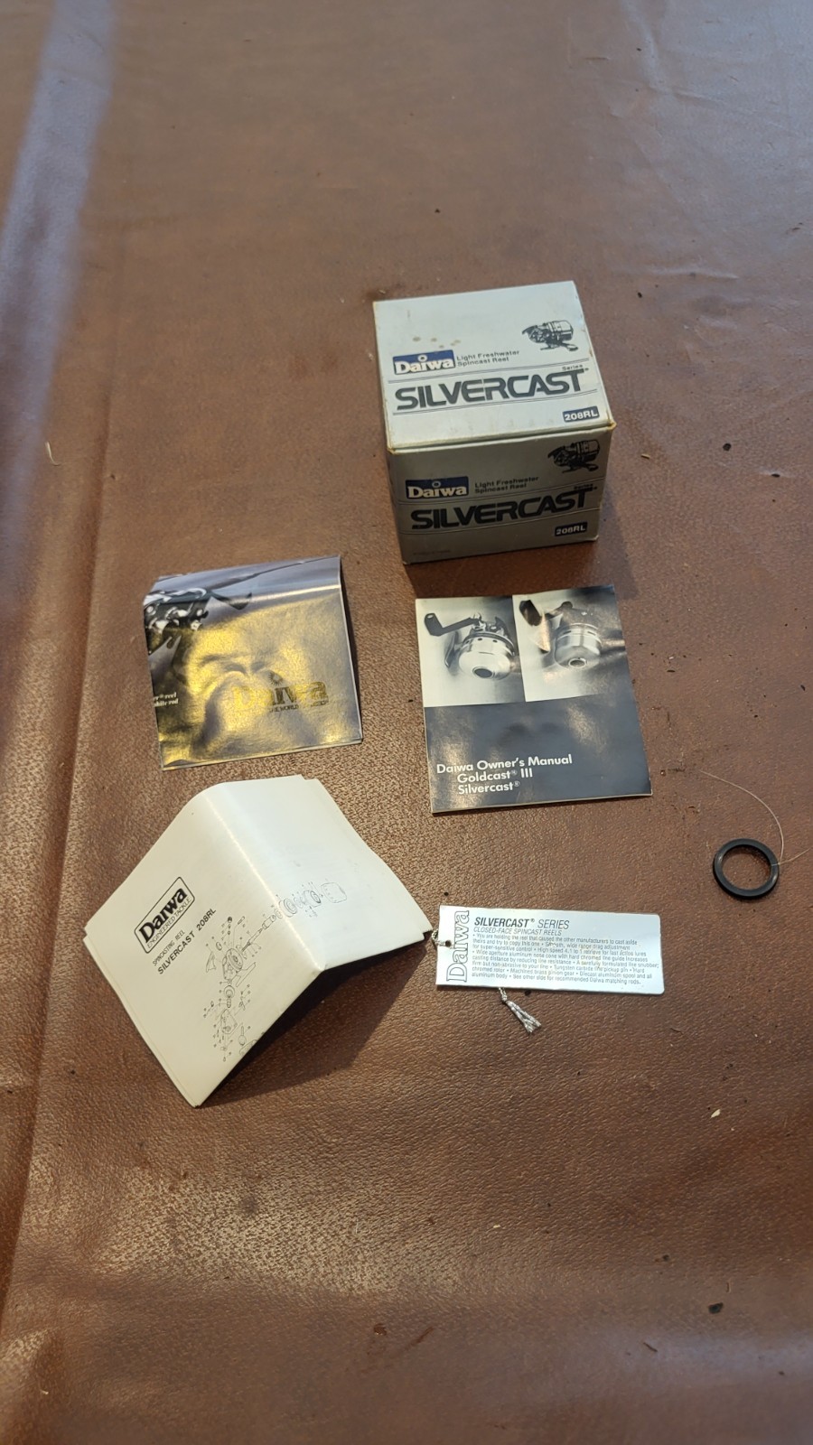 Daiwa Silvercast 208RL Spincast Fishing Reel ORIGINAL BOX, MANUAL 1984 NO REEL