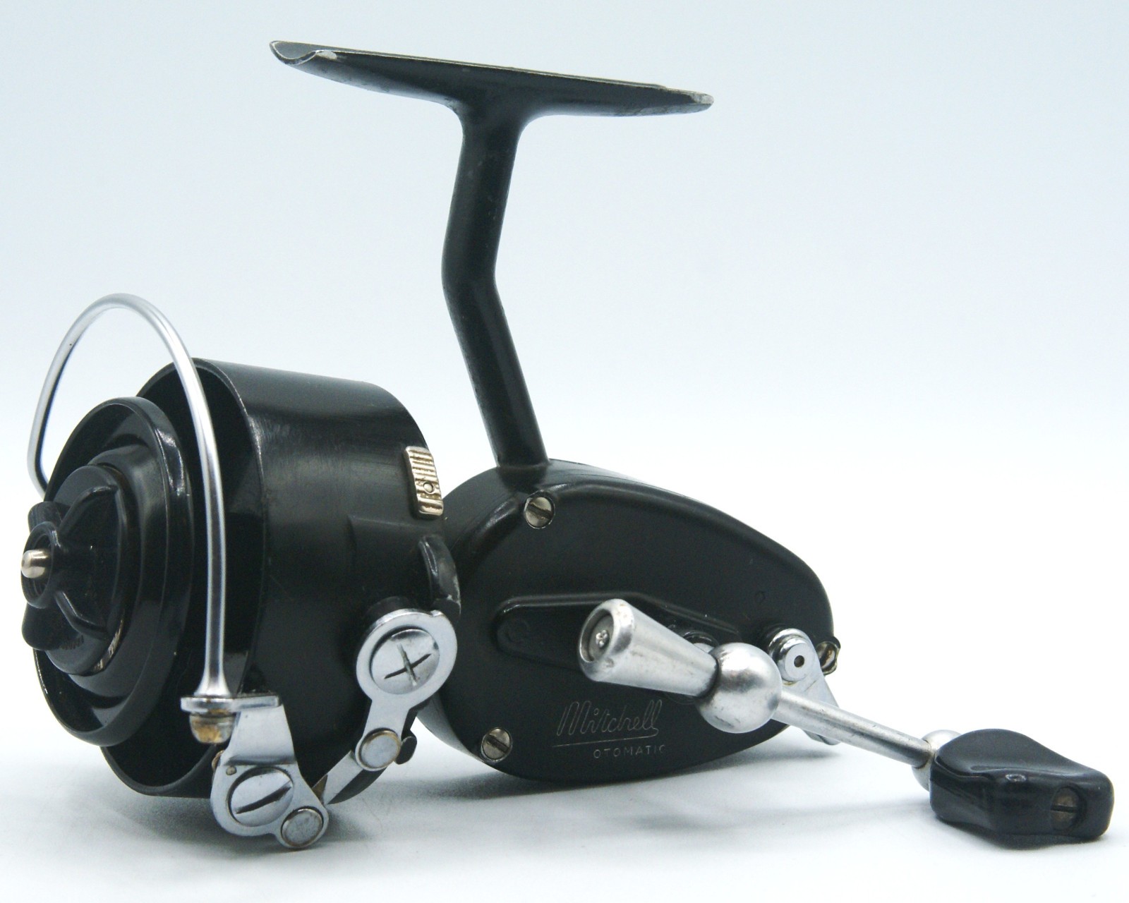 1956 Mitchell 330 Otomatic Spinning Reel with fourth bail configuration