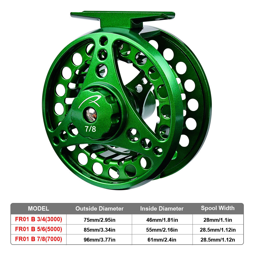 Fly Fishing Wheel 3/4-5/6-7/8 WT Fish Reel Aluminum Cut Large Arbor Die Casting