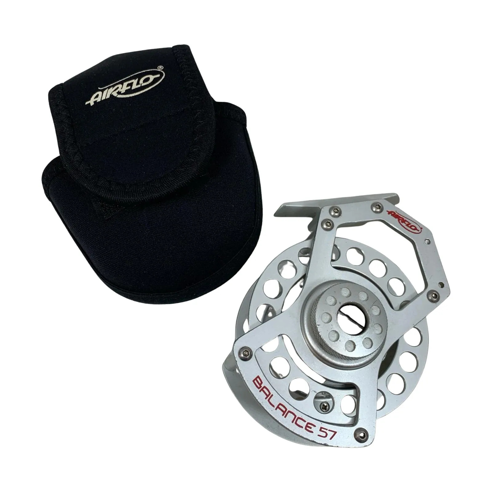 AIRFLO Balance 57 Fly Fishing Reel Large Arbor 5/7 Weight w/ Original Reel Pouch