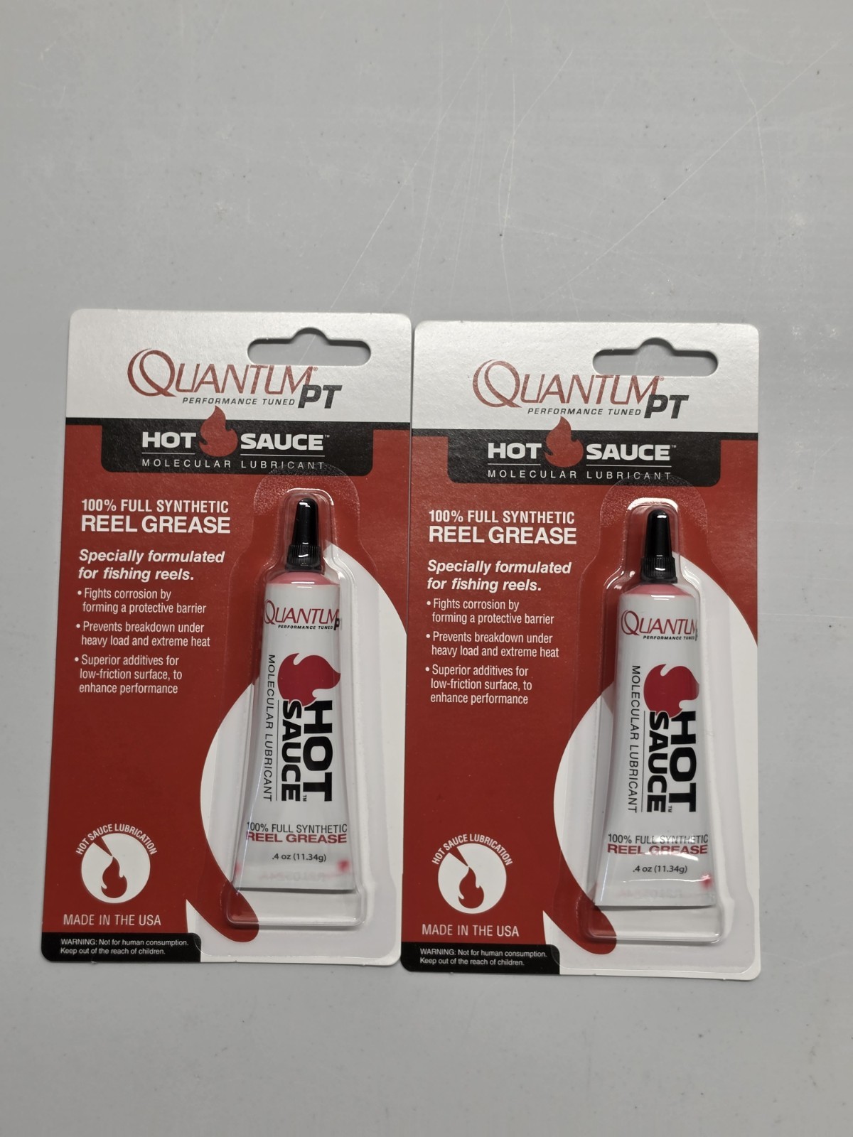 (LOT OF 2) Quantum PT Hot Sauce Fishing Reel Grease Full Synthetic