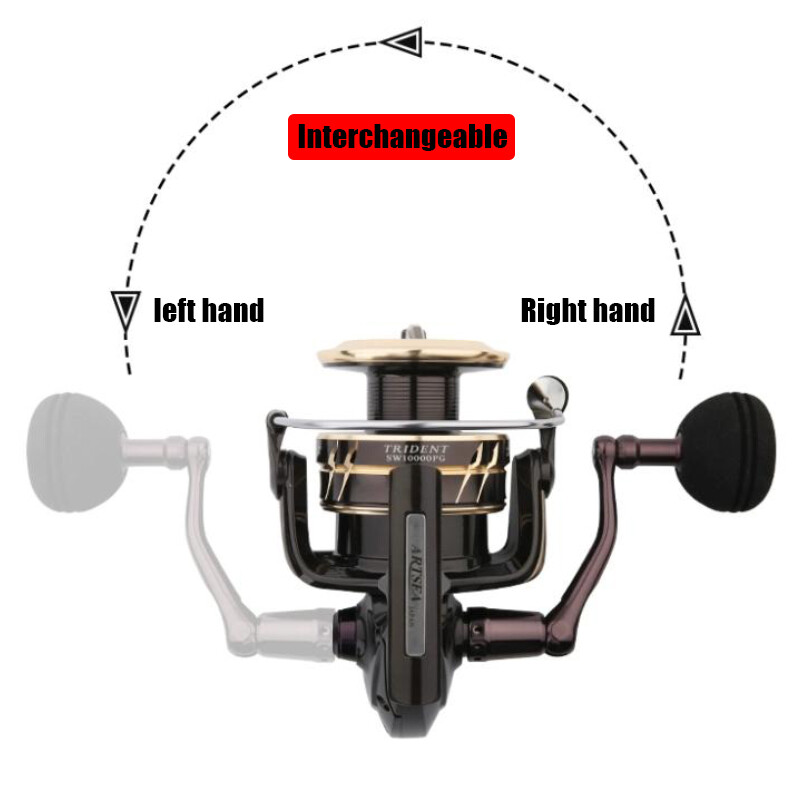 8000 10000 Saltwater Surf Spinning Fishing Reels 4.3:1/5.7:1 Optional Gear Ratio