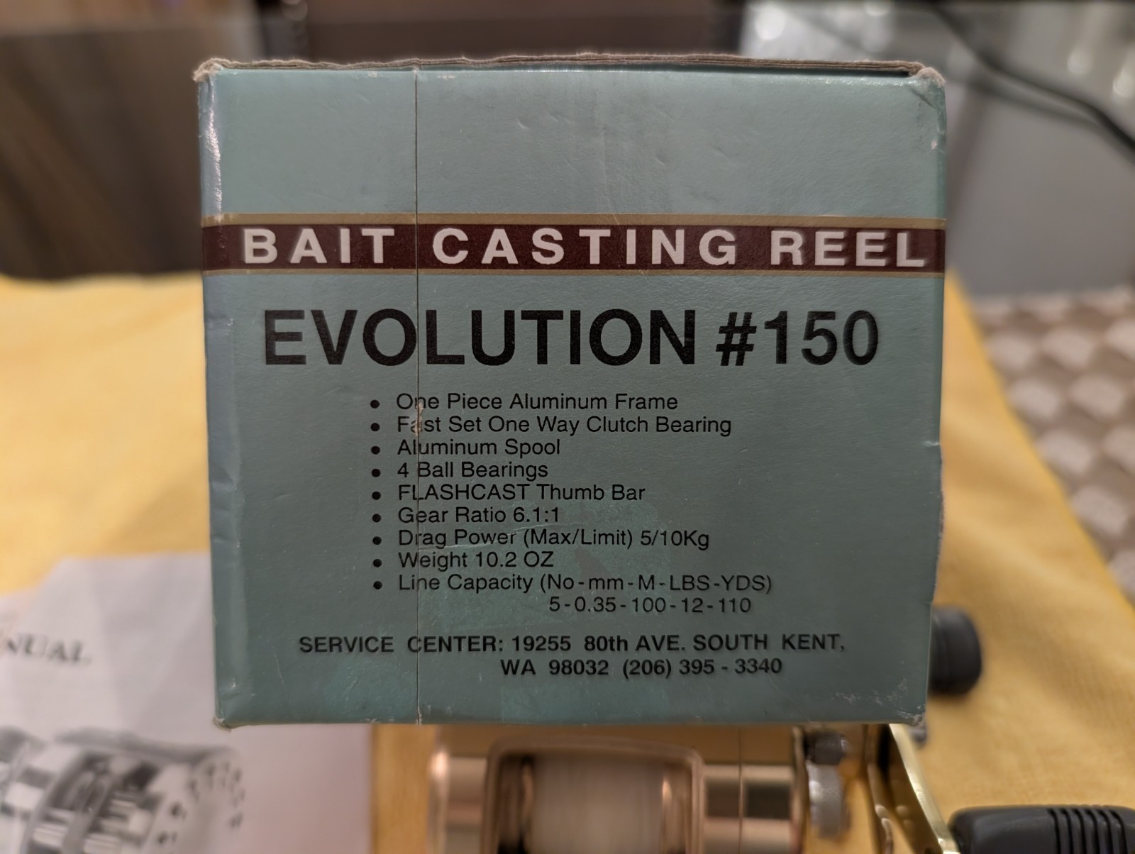 Marado Evolution #150 Baitcast Fishing Reel Gold-Vintage-New in Box-Collector