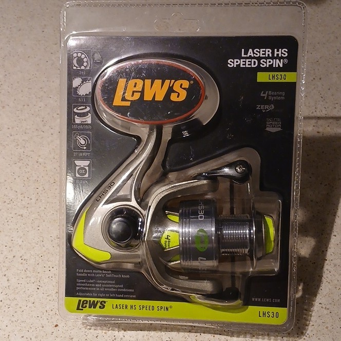 Lew’s Laser HS Speed Spin LHS30 Size 30 Spinning Reel 3+1BB 5.1:1 Anti-Reverse
