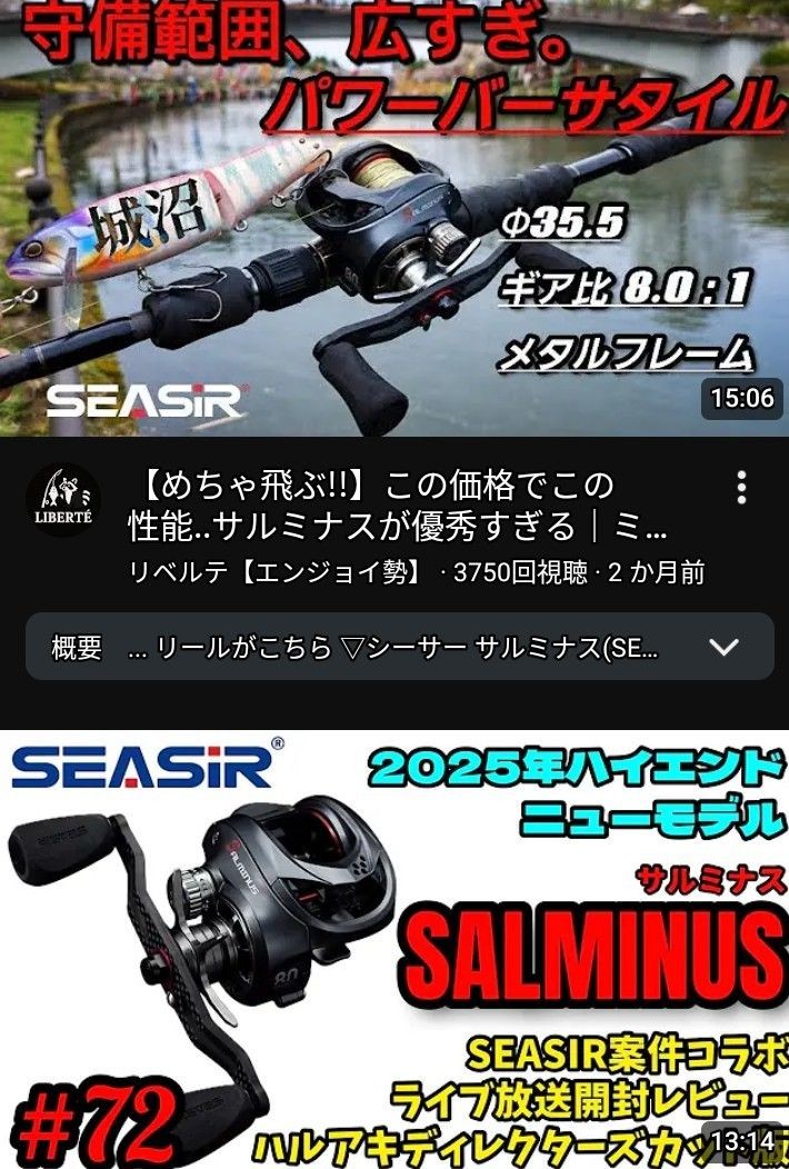 Seasir Salminus bait reel metal body left handle Seaser left winding