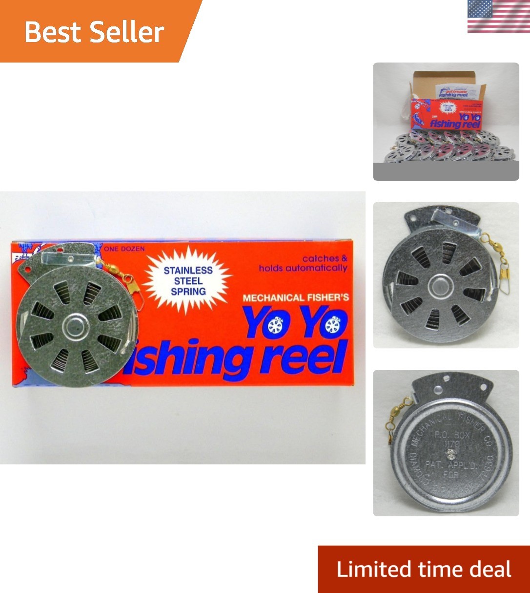 12 Fisher’s Yo Yo Reel Flat Trigger In Ambidextrous Rust-Resistant Model