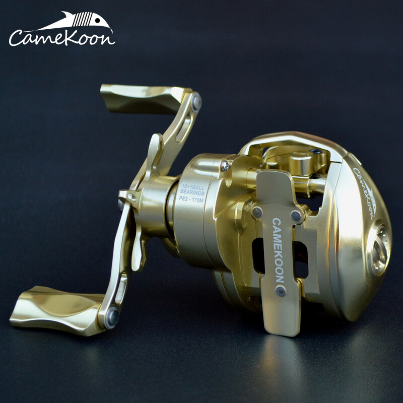 CAMEKOON Aluminum Frame 7.3:1 Saltwater Baitcasting Fishing Reel Right/Left Hand