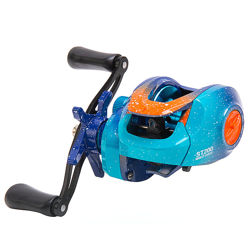 Starry Sky Blue Fish Reels 6.3:1Gear Ratio 4Bearings Drag18LB Baitcast Reel