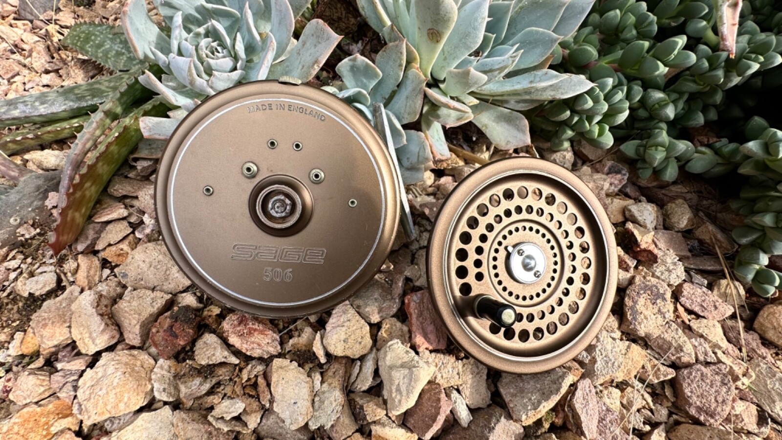 Sage 506 Fly Reel, Extra Spool & Suede/Serpa Case-Bronze *RARE