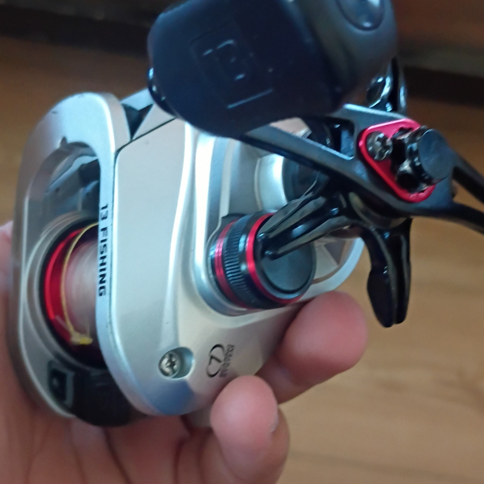 13 Fishing Origin VX1 Red & Origin F1 Silver Baitcast Reels 8.1:1 Gear Ratio