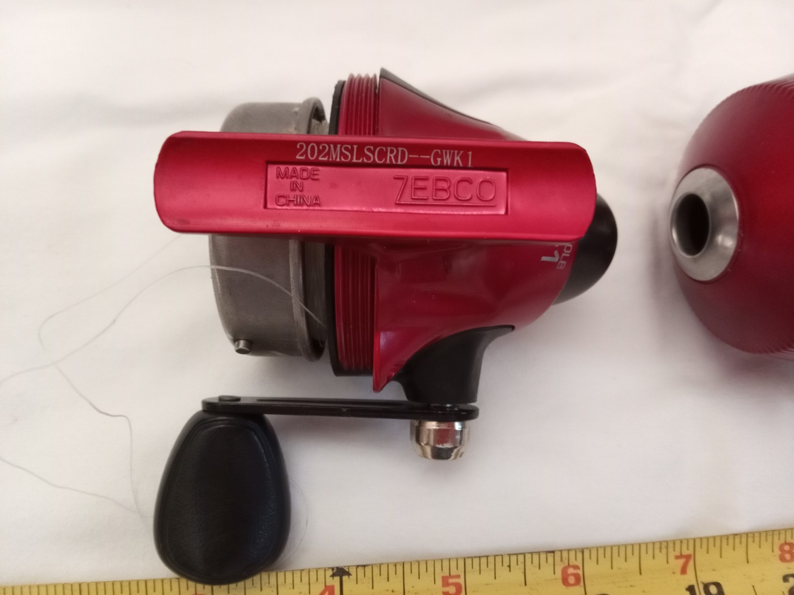 lot of 2 Zebco 202mslscrd-gwk1 spincast Fishing Reels for parts.